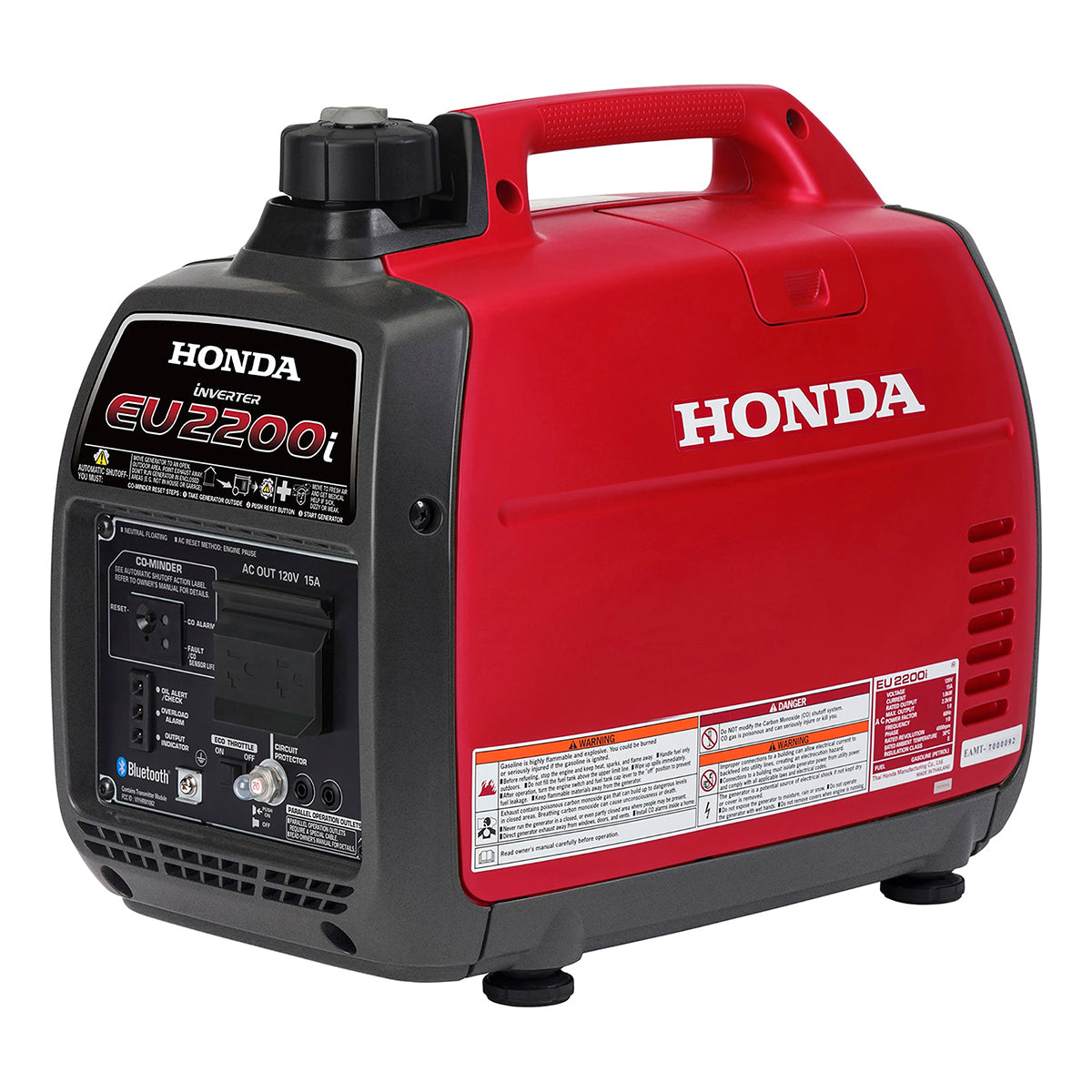 EU2200i
EU2200ITAN
2200 watt 120V inverter generator with CO-MINDER™